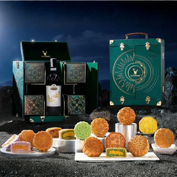 Hộp bánh trung thu lục bảo tráp set 16