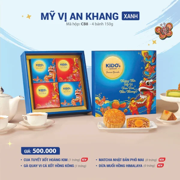 Hộp Bánh Trung Thu KIDO Mỹ Vị An Khang - Xanh