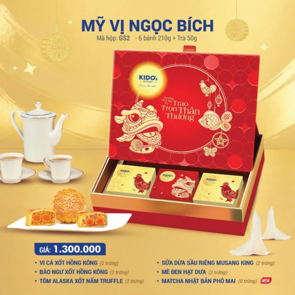 Hộp Bánh Trung Thu KIDO Mỹ Vị Ngọc Bích