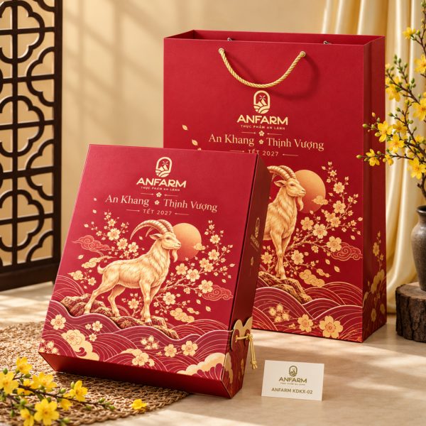 Hộp quà Tết cao cấp Kim Dương Khai Xuân ANFARM KDKX-02